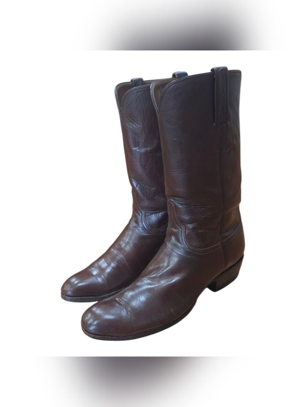 Luchesse Classic Black Cherry Vintage Boots, Sz 8